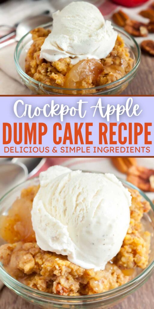 Dessert is even easier when you make this Crockpot Apple Dump Cake Recipe for the perfect fall dessert. The slow cooker does all the work! Easy apple dump cake is the perfect dessert for all your holiday plans. The great thing about this recipe is that is smells and taste like you spent all day on it. #eatingonadime #crockpotappledumpcake #appledumpcake