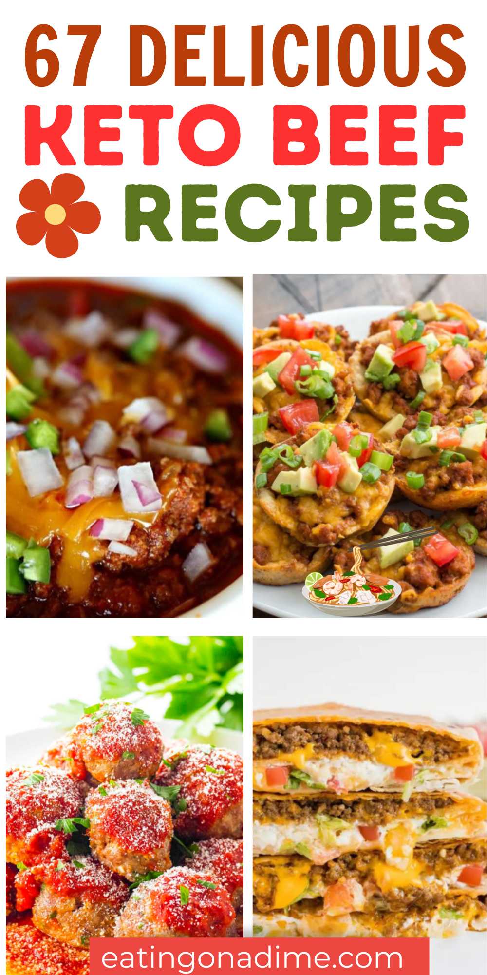 If you are looking for some new Keto Beef Recipes, then you have come to the right place. These recipes are delicious and easy to make. From sizzling steaks to savory stews. These low-carb beef recipes will have your taste buds dancing and your waistline thanking you. Get ready for a carnivorous adventure. #eatingonadime #ketobeefrecipes #ketorecipes