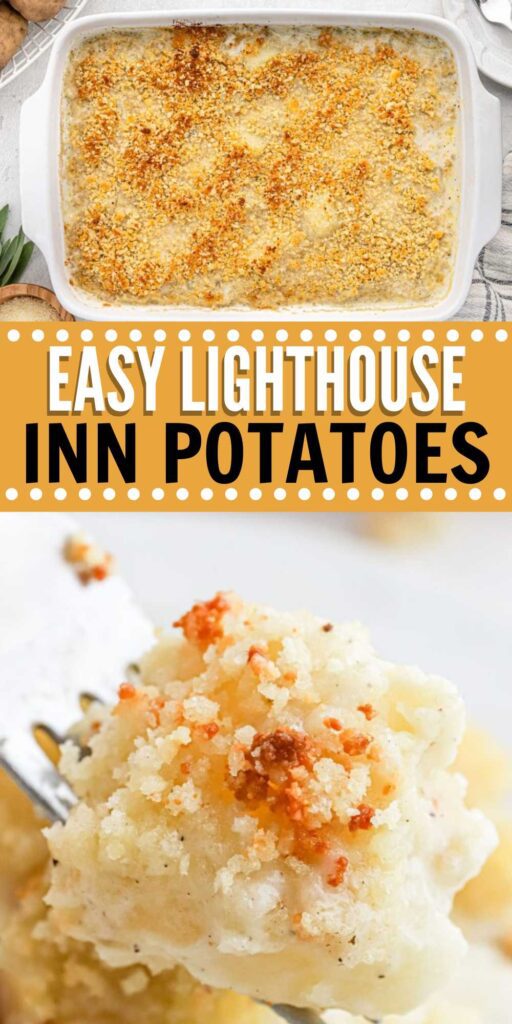 If you are looking for a new potato casserole, make Lighthouse Inn Potatoes. This copycat recipe has amazing texture and is easy to make. This potato recipe is made with simple ingredients. If you are looking to change up your potato side dishes, make this Lighthouse Inn Potatoes. #eatingonadime #lighthouseinnpotatoes #potatosidedish