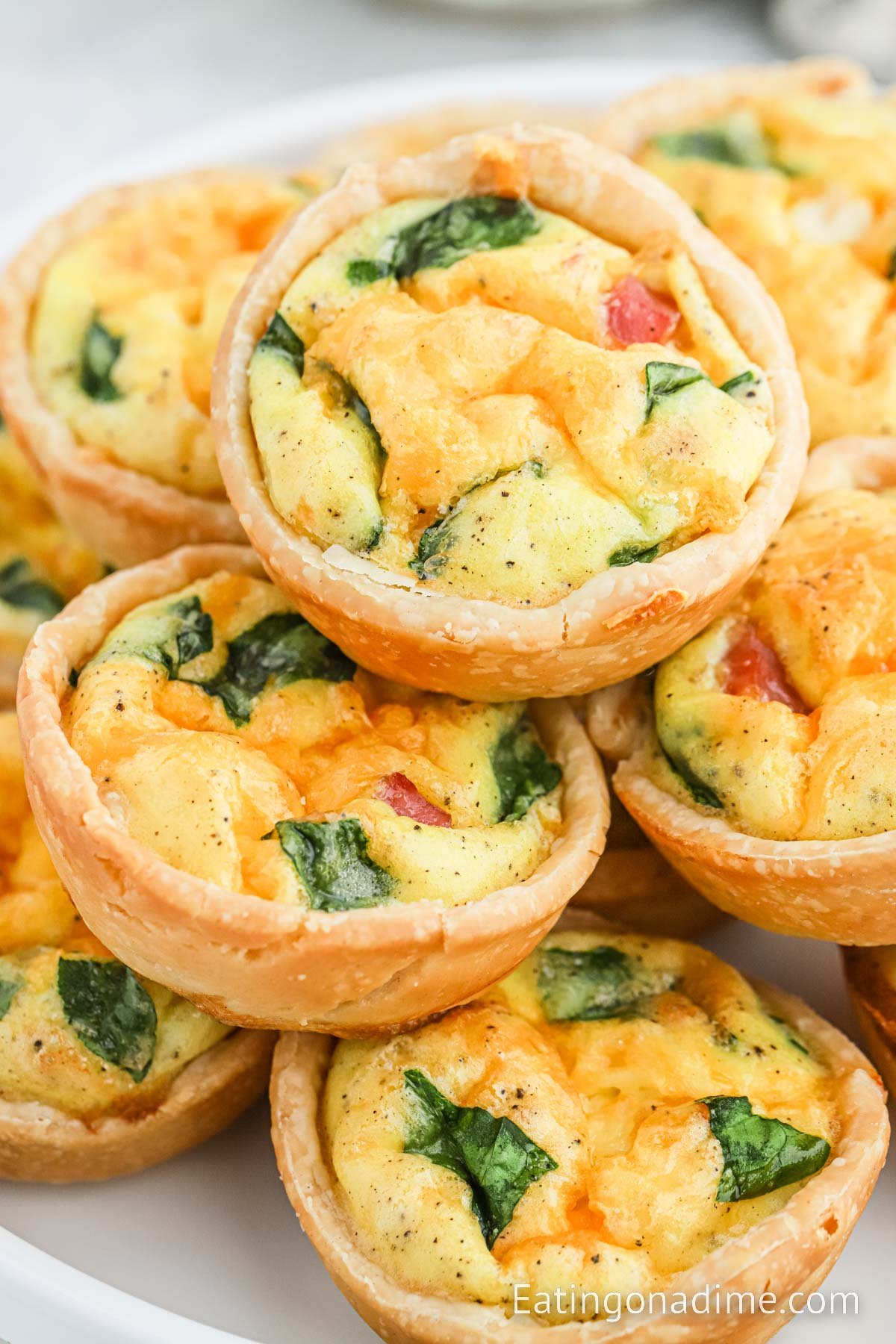 Quiche Muffins stacked