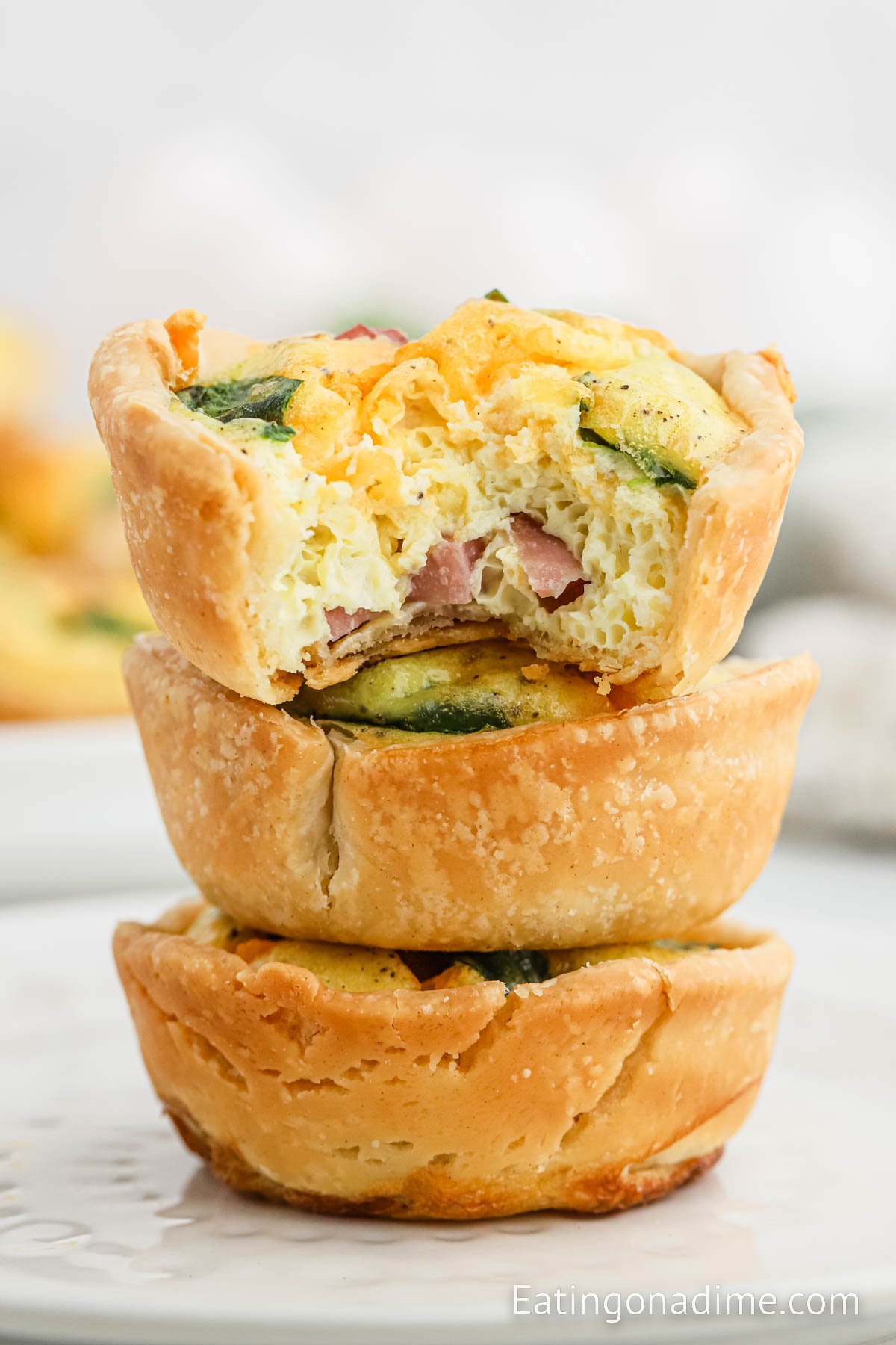 Quiche Muffins stacked