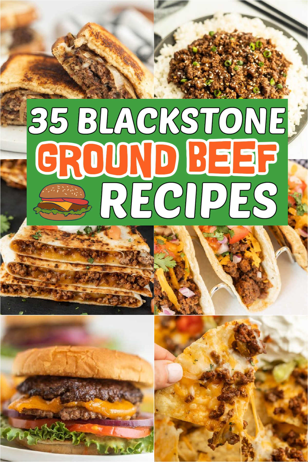 Blackstone Ground Beef Recipes make for easy weeknight meals. These recipes are loaded with flavor and easy to make on the griddle. he beef mixture cooks perfectly on the griddle and easily cooks with so much flavor. These recipes can be made in a variety of ways by using ground turkey or cooking in a cast iron skillet over medium high heat. #eatingonadime #blackstonegroundbeefrecipes #blackstonerecipes