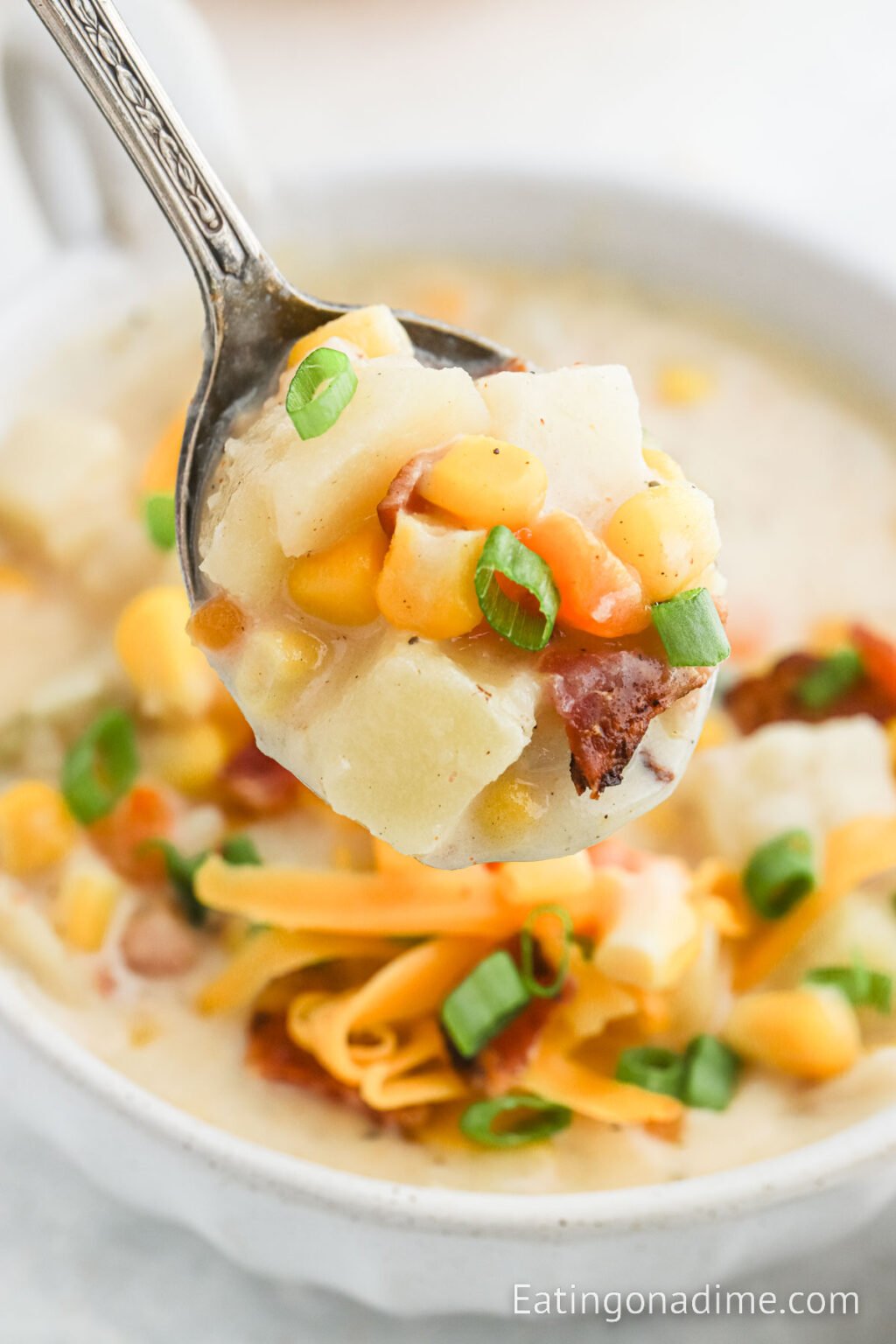 Best Potato Corn Chowder Recipe, Eating on a Dime