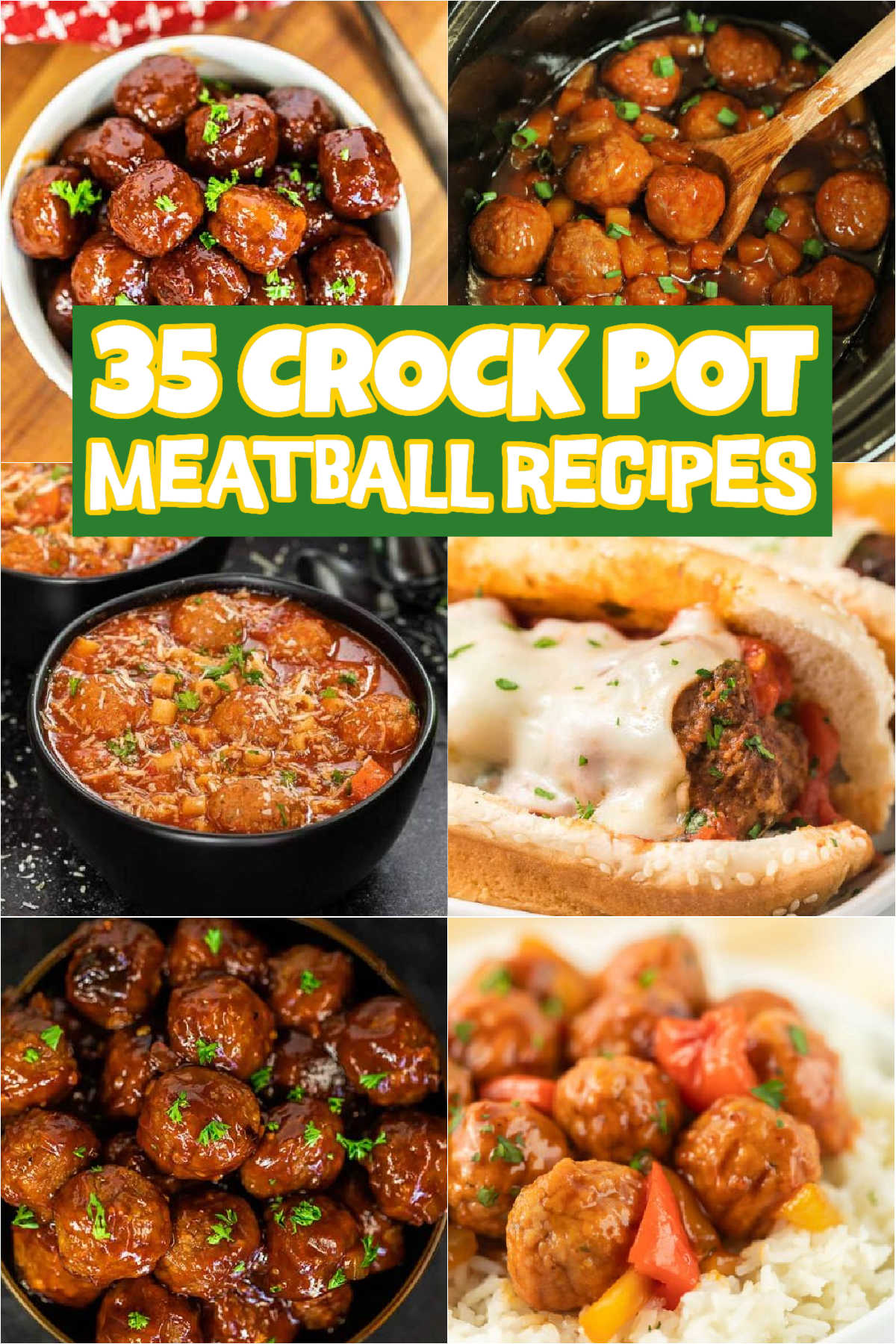 If you are looking for an easy appetizer or a delicious weeknight meal, make one of these Crock Pot Meatball Recipes. These recipes are made with simple ingredients. These crockpot meatball recipes are kid approved and one of my favorite weeknight meals to make. #eatingonadime #crockpotmeatballrecipes #meatballrecipes