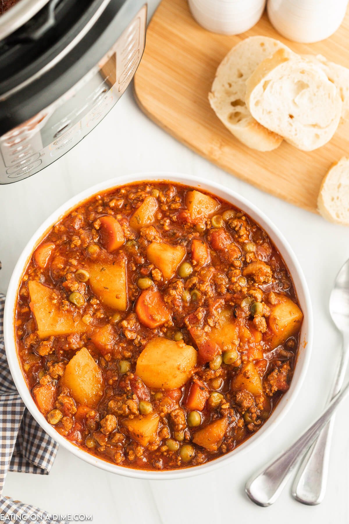 Beef stew in a bowl