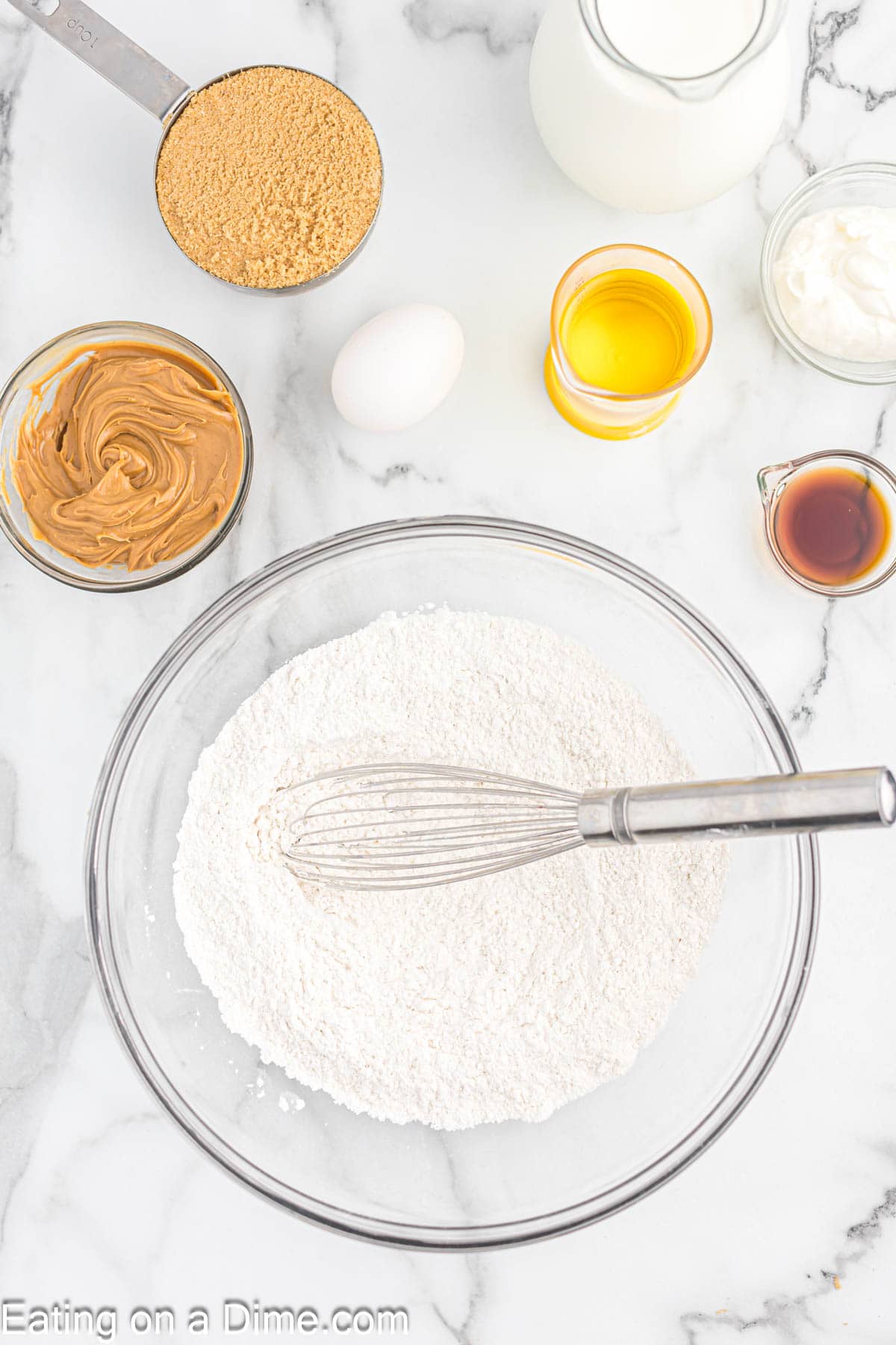 Combine the dry ingredients with a whisk