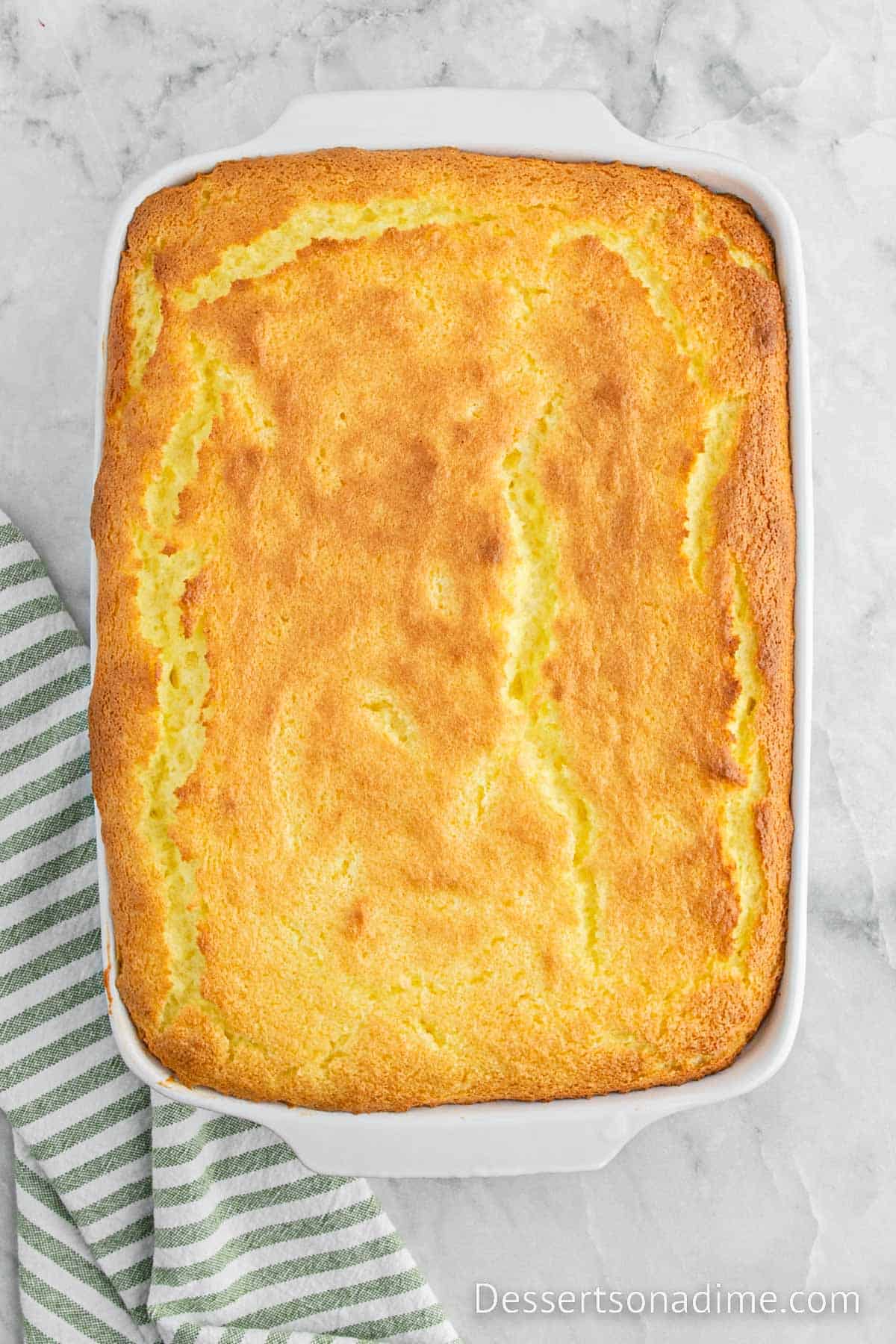 Baked angel food cake