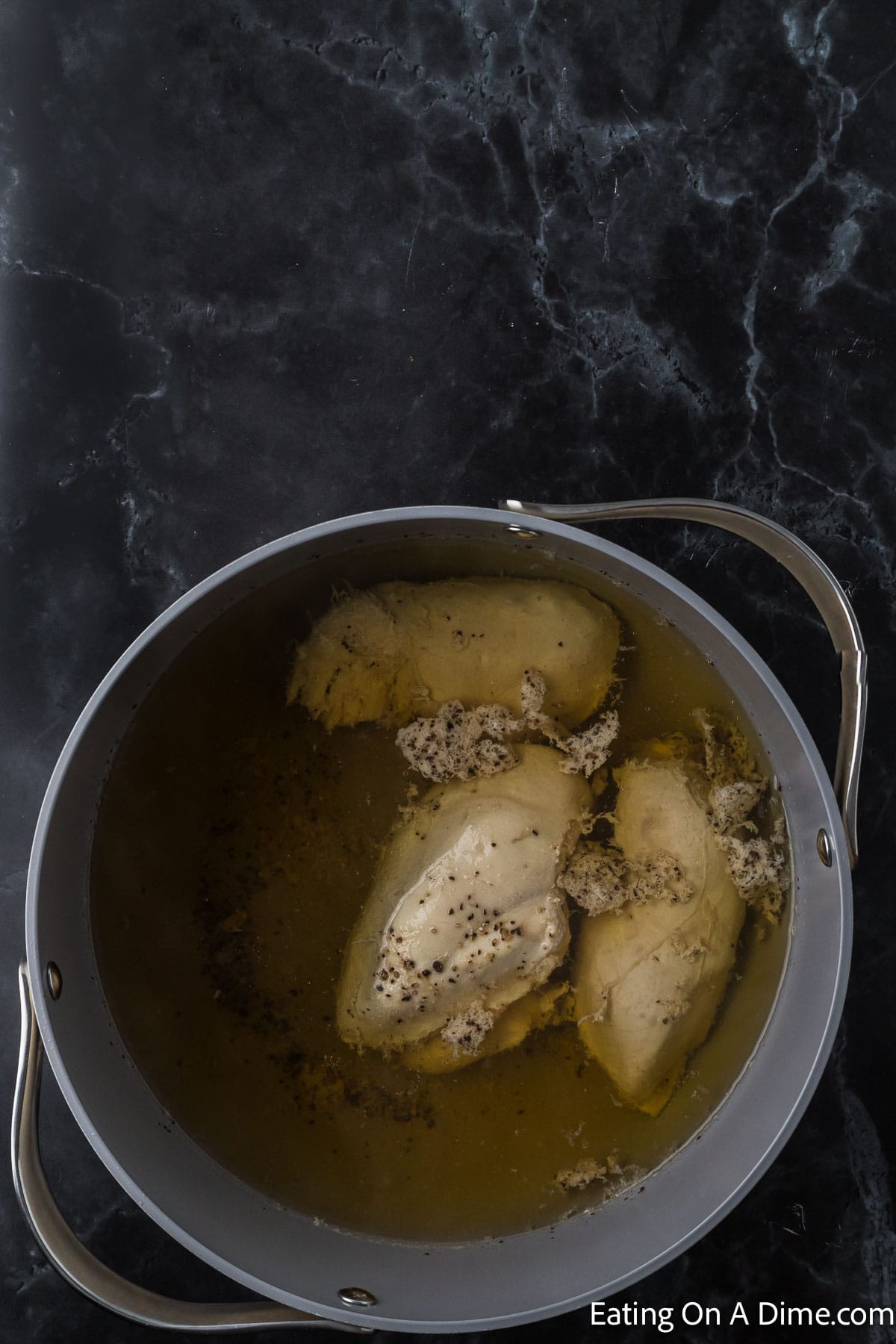 Cook chicken breast in a large broth in the chicken broth