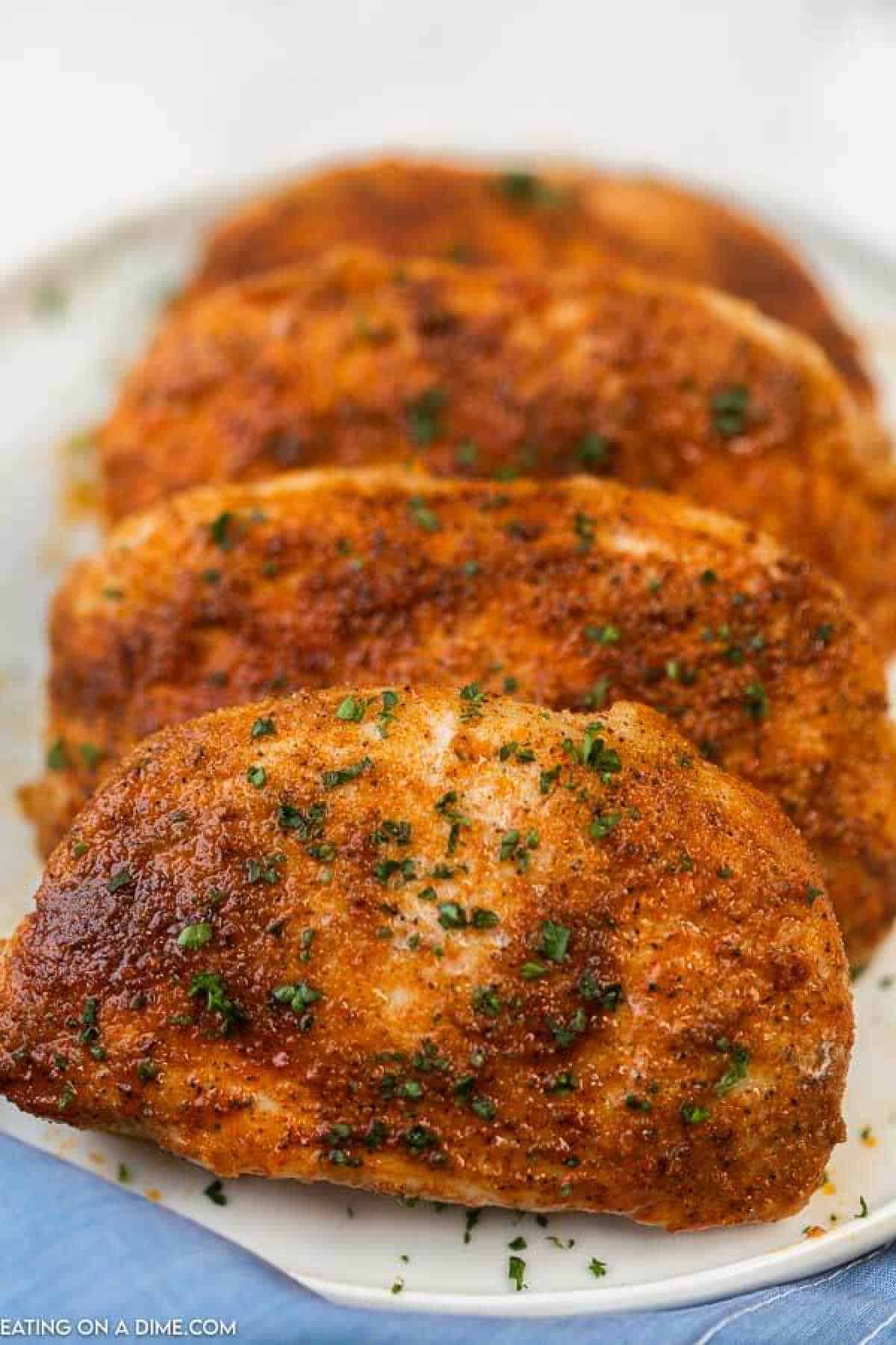 platter of baked pork chops