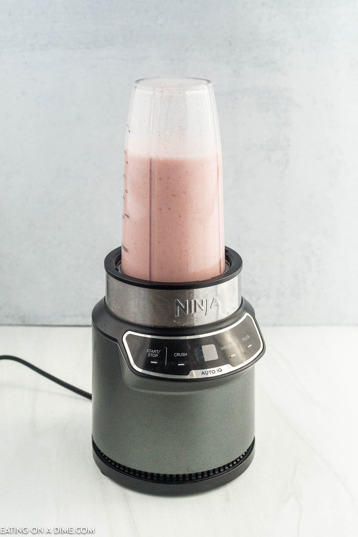 Blending the smoothie in a blender