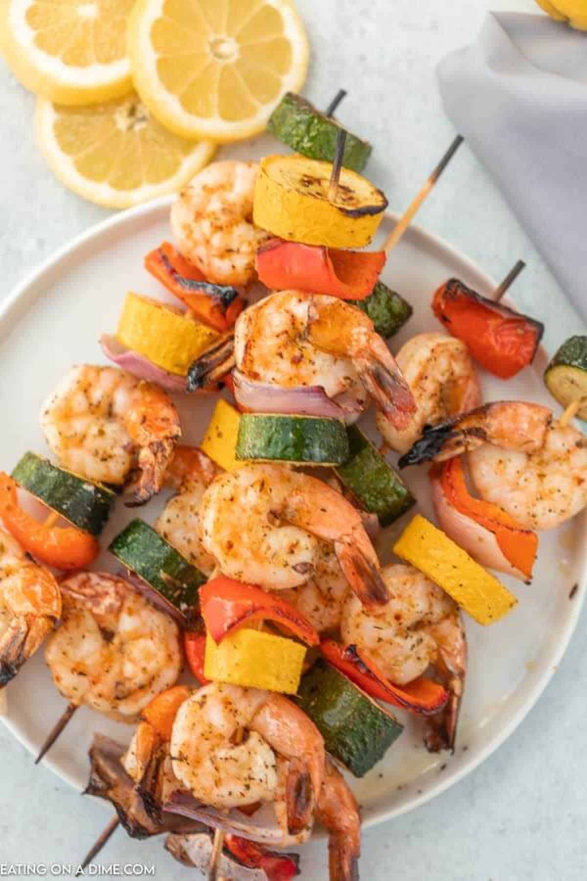 picture of shrimp kabobs on plate