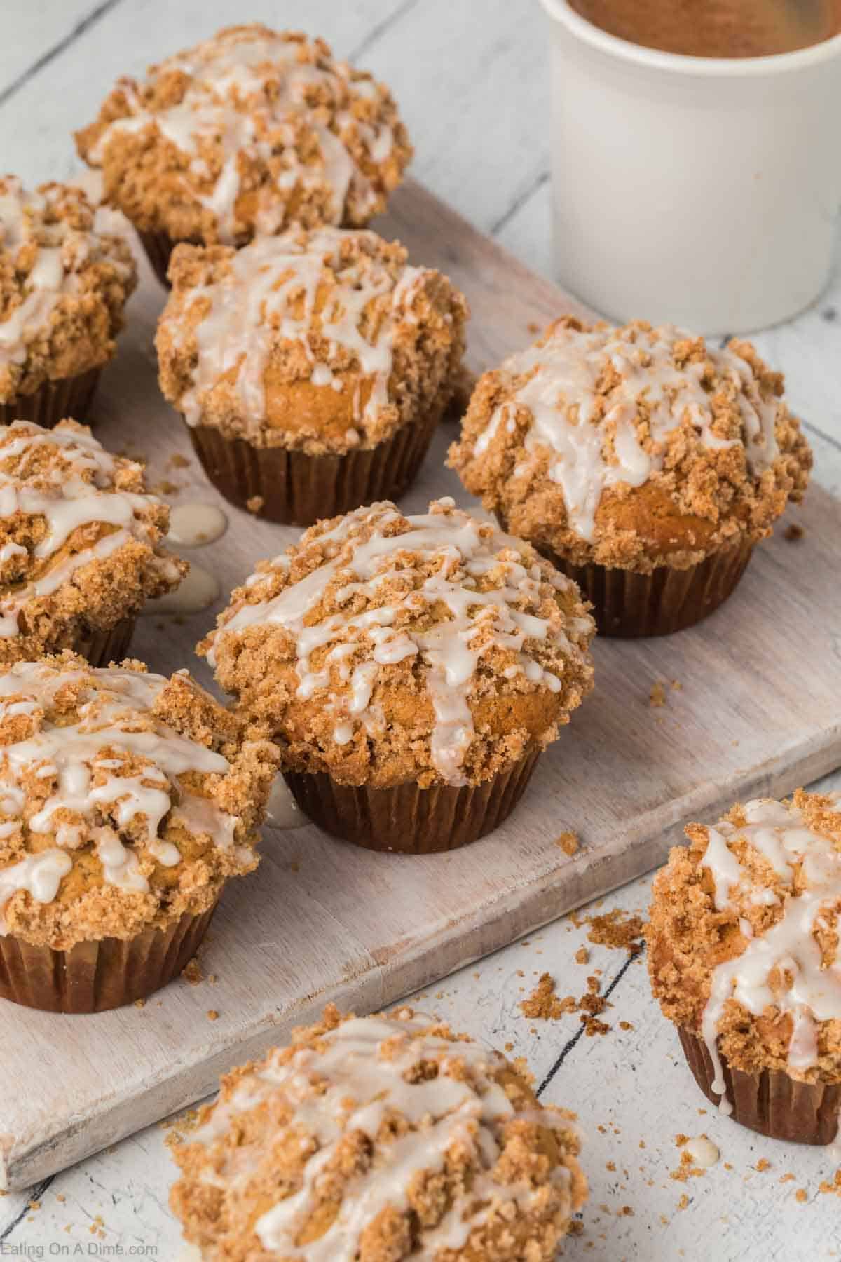 Coffee Cake Muffins on a platter