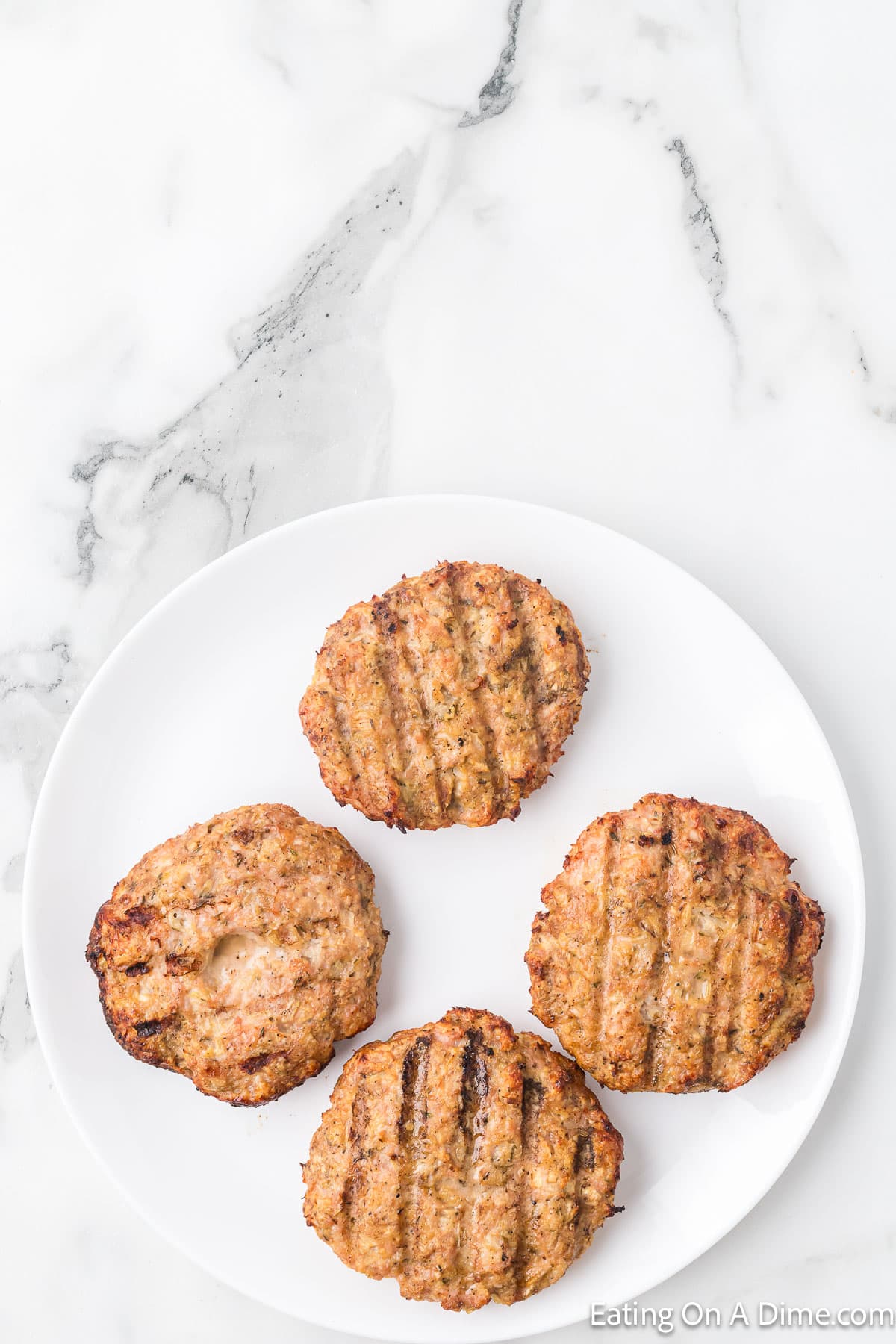 Grilled Chicken Burgers on a plate