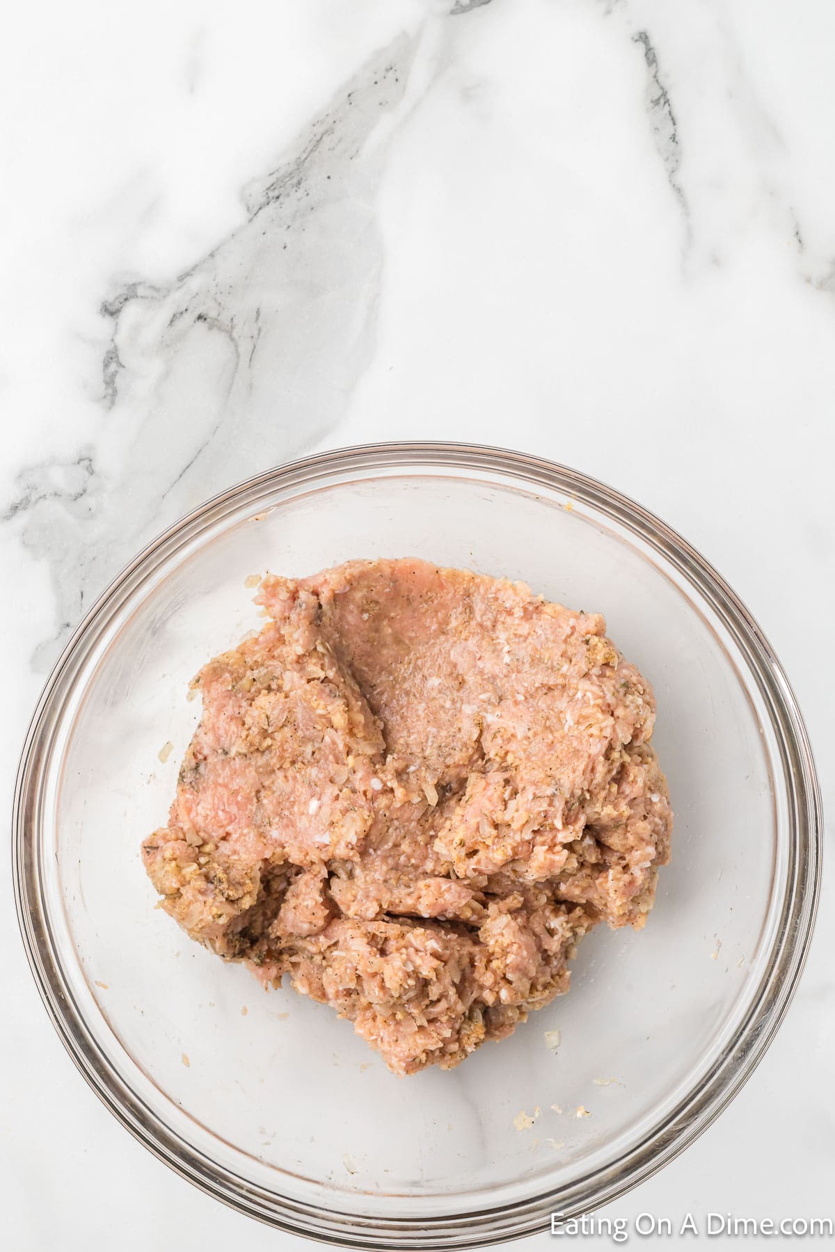 Ground Chicken Mixture in a bowl