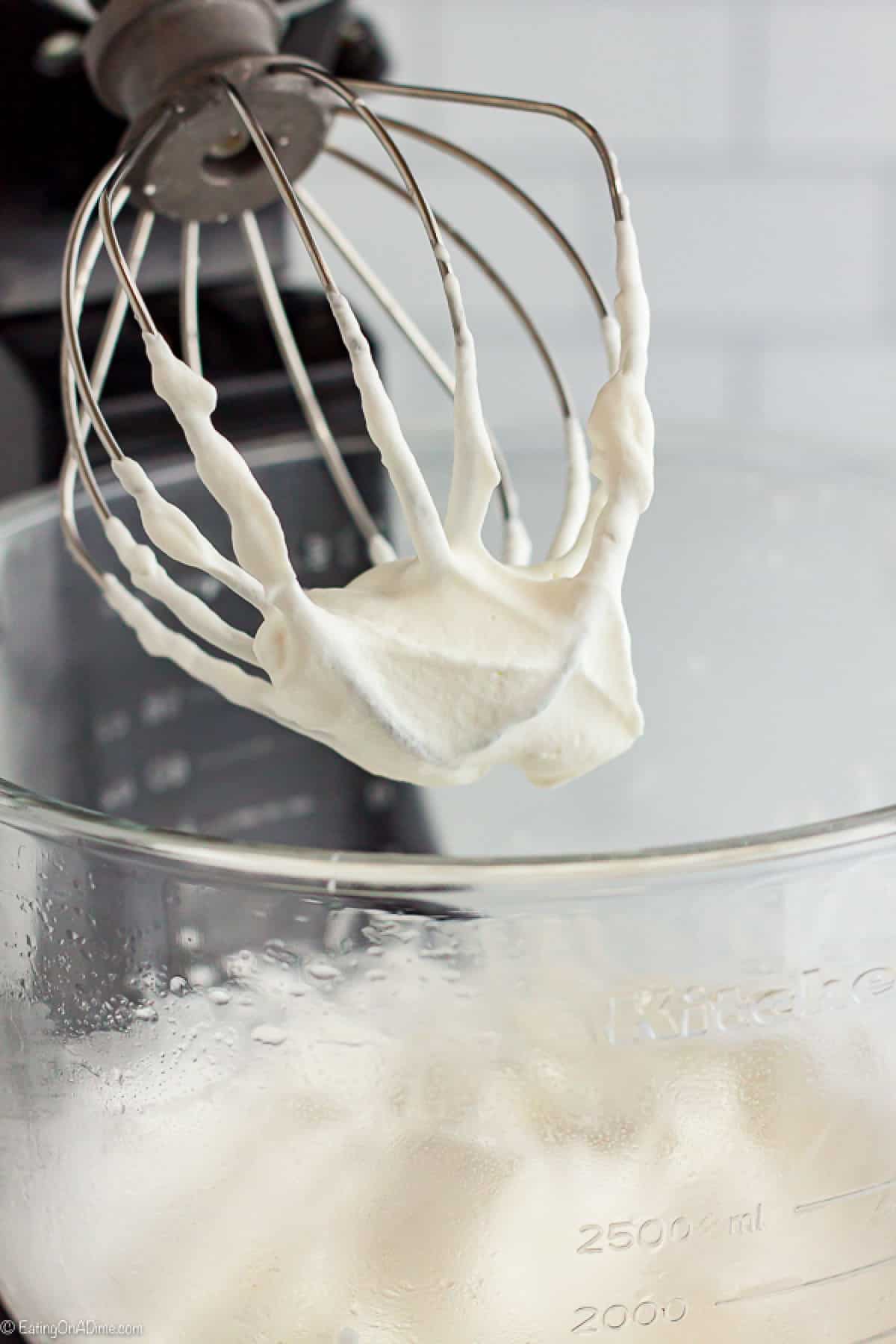 Whipped Cream on the beater