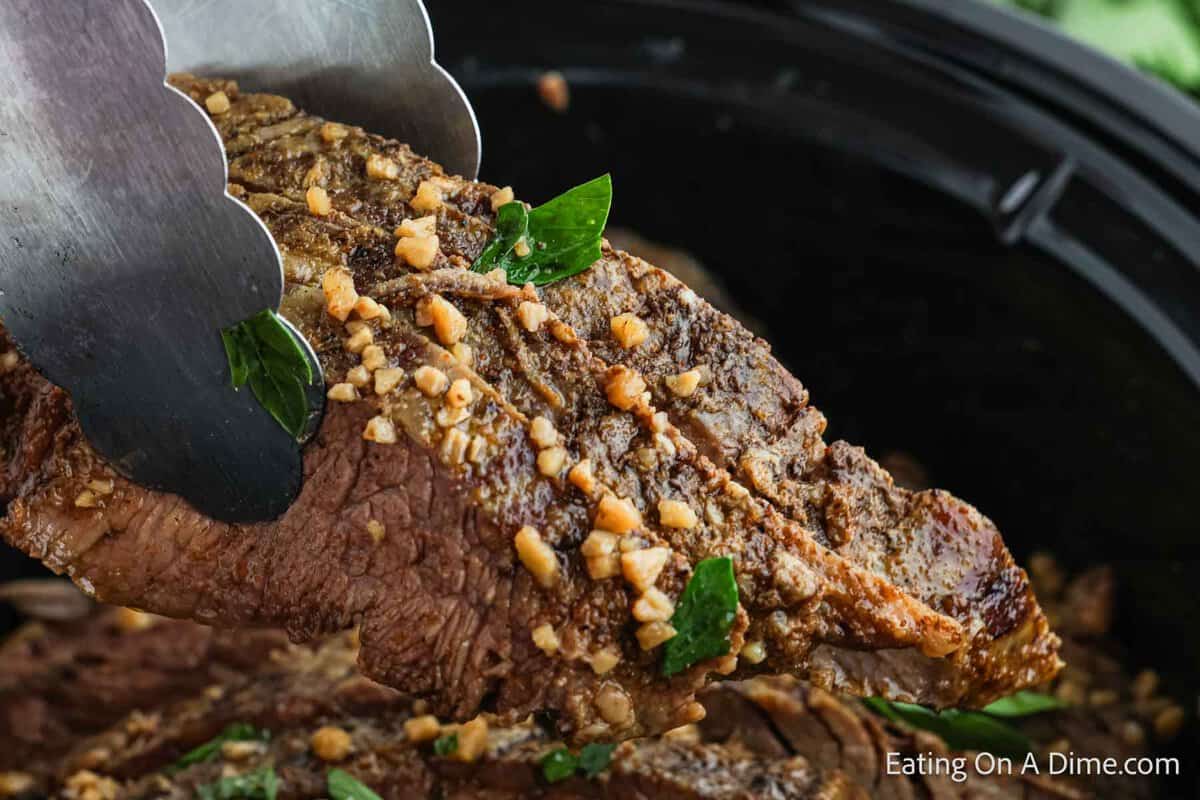 Slow Cooker Flank Steak - Eating on a Dime