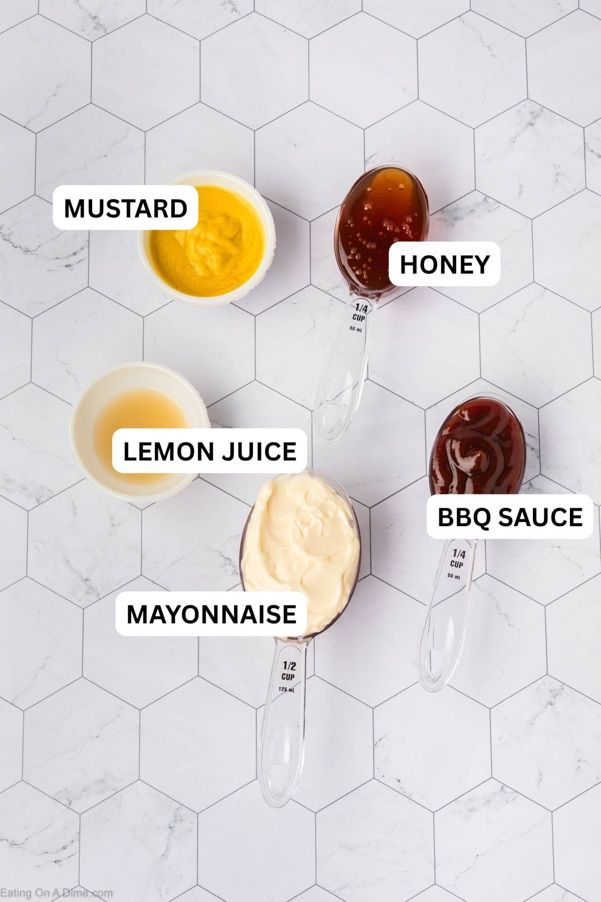 Ingredients needed for the sauce.