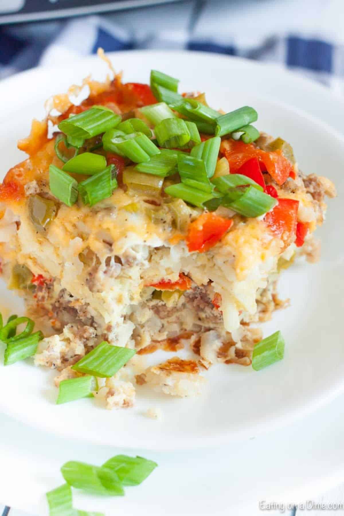 Try this easy CrockPot Breakfast Casserole Recipe for a delicious breakfast idea. This is perfect for holidays but easy enough for busy school mornings.