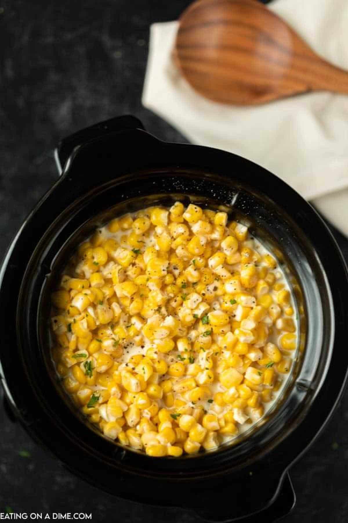 Creamed Corn in the slow cooker