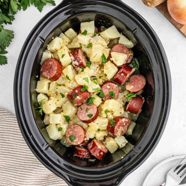Crock Pot Kielbasa and Potatoes - Eating on a Dime