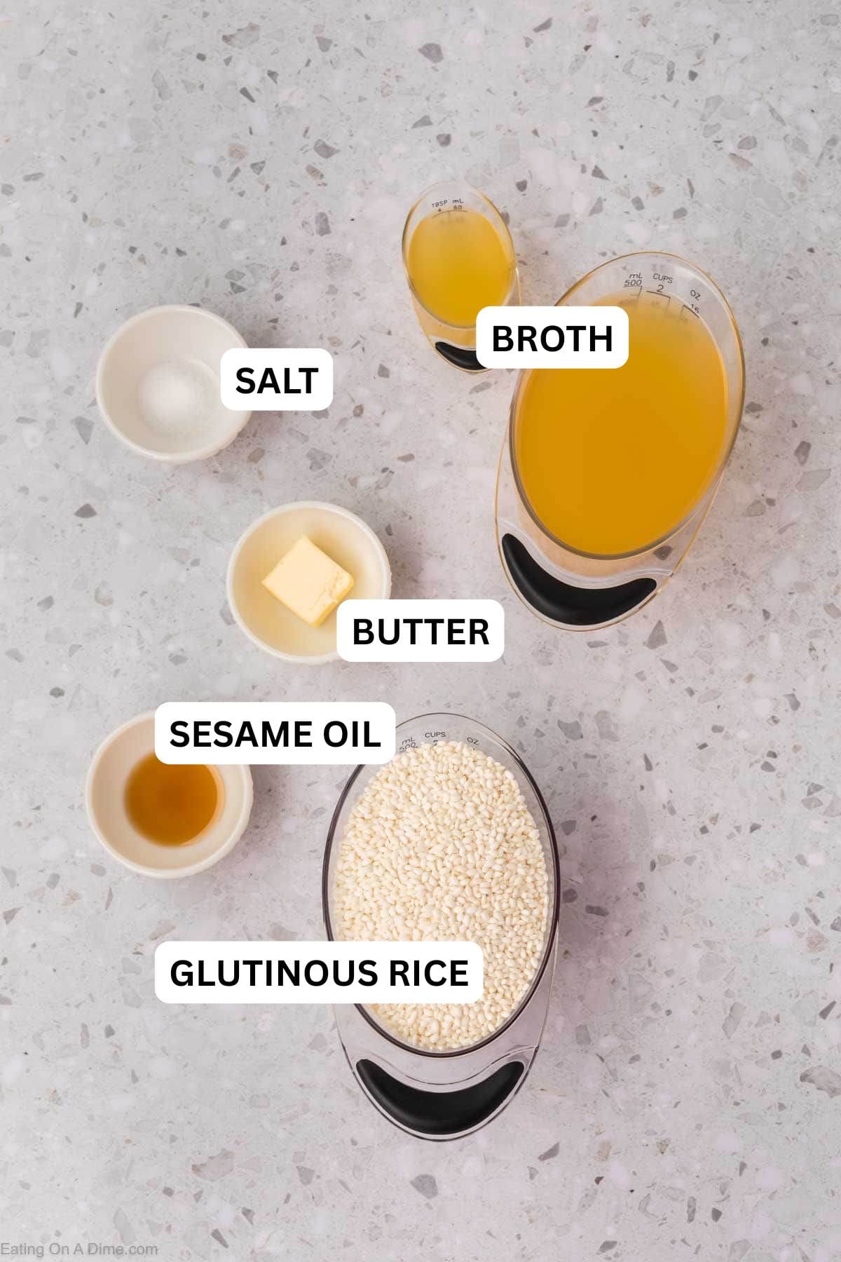 Ingredients needed for the recipe.