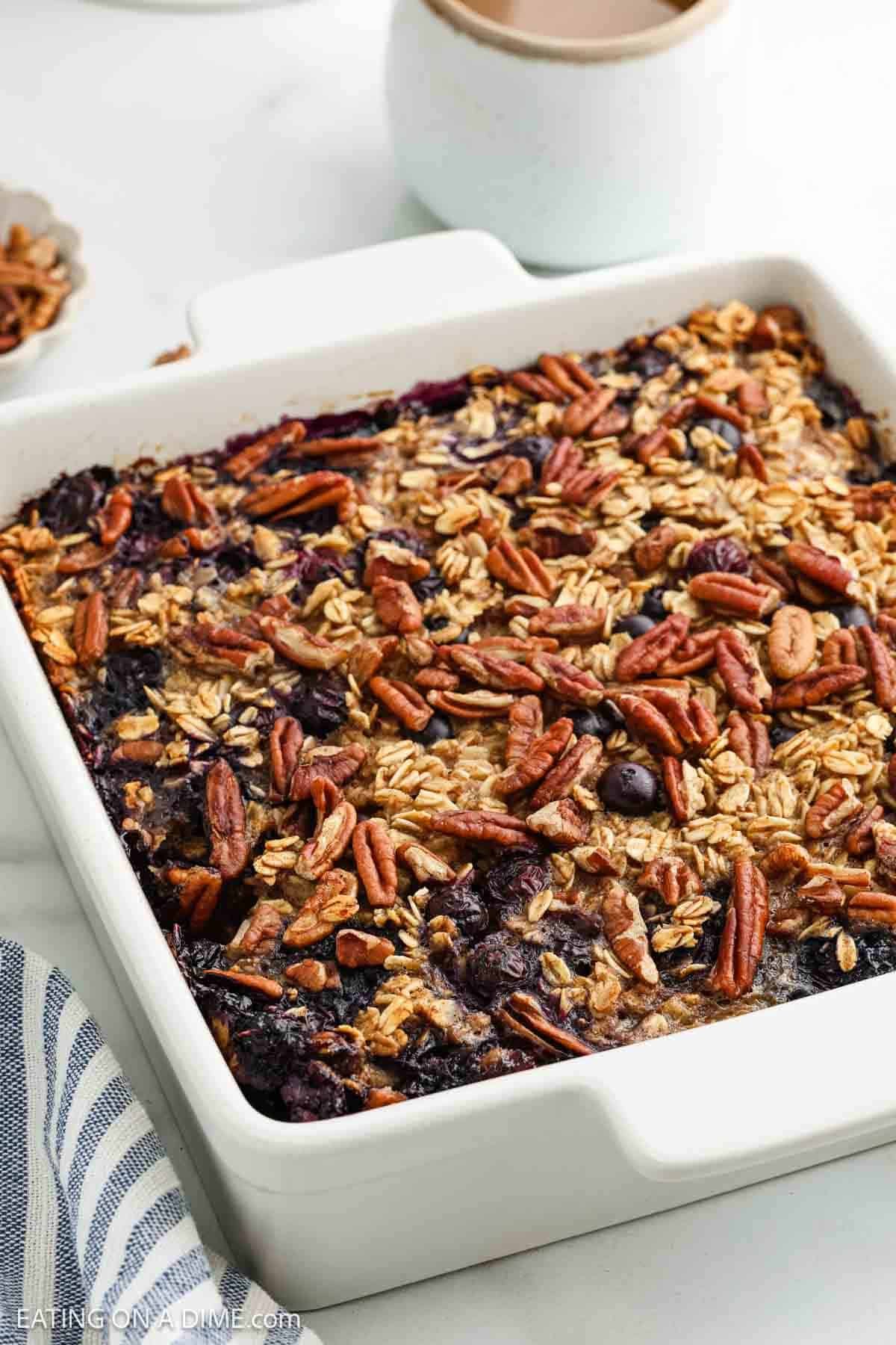 Baked Oatmeal in a baking dish