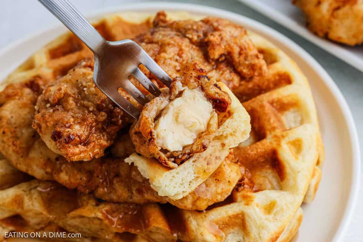 Chicken and Waffles - Eating on a Dime