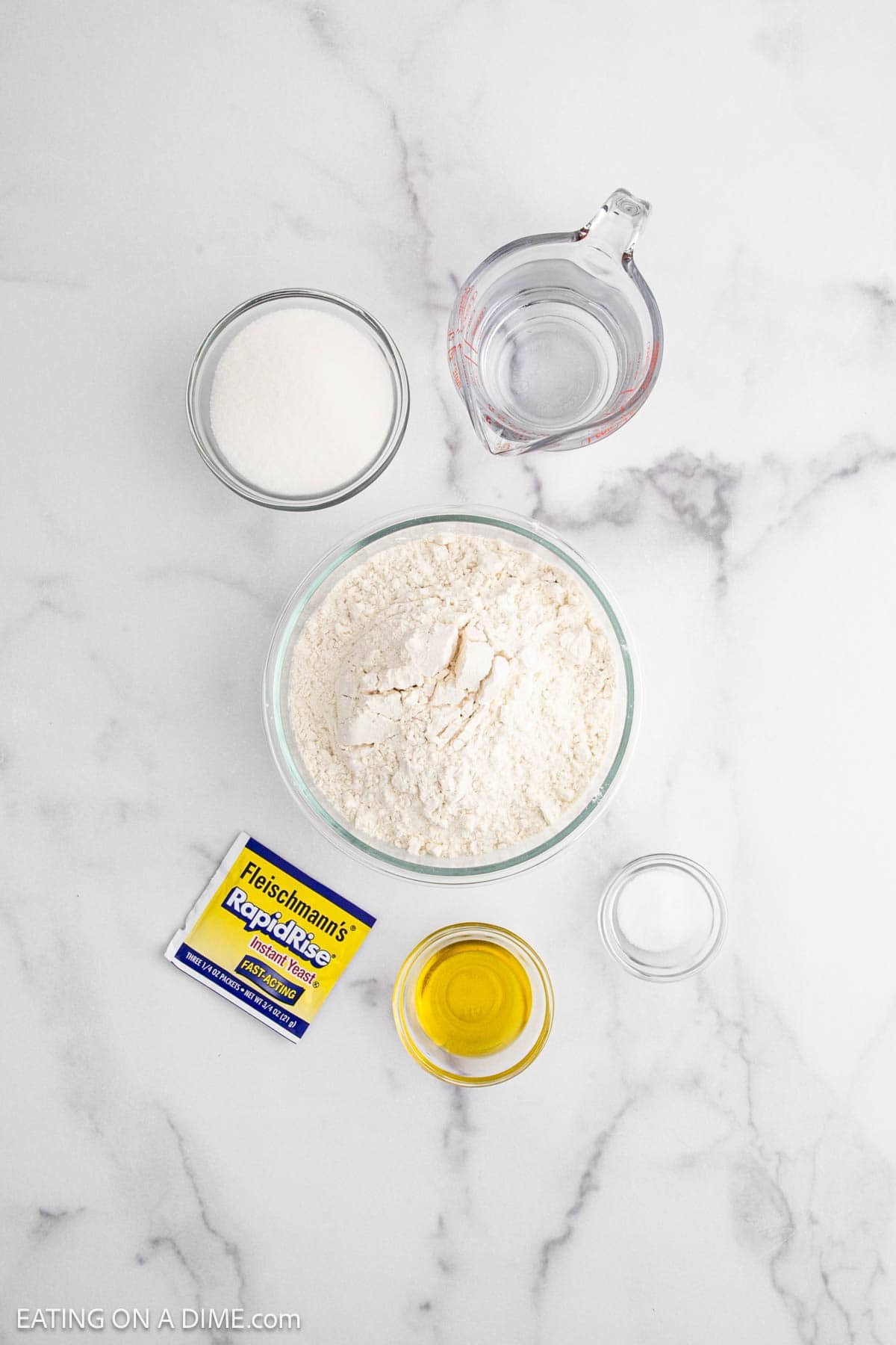 Ingredients - Water, Instant Yeast, oil, flour, salt