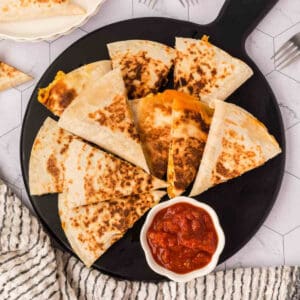 Easy breakfast quesadillas.