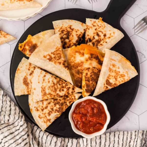 Easy breakfast quesadillas.