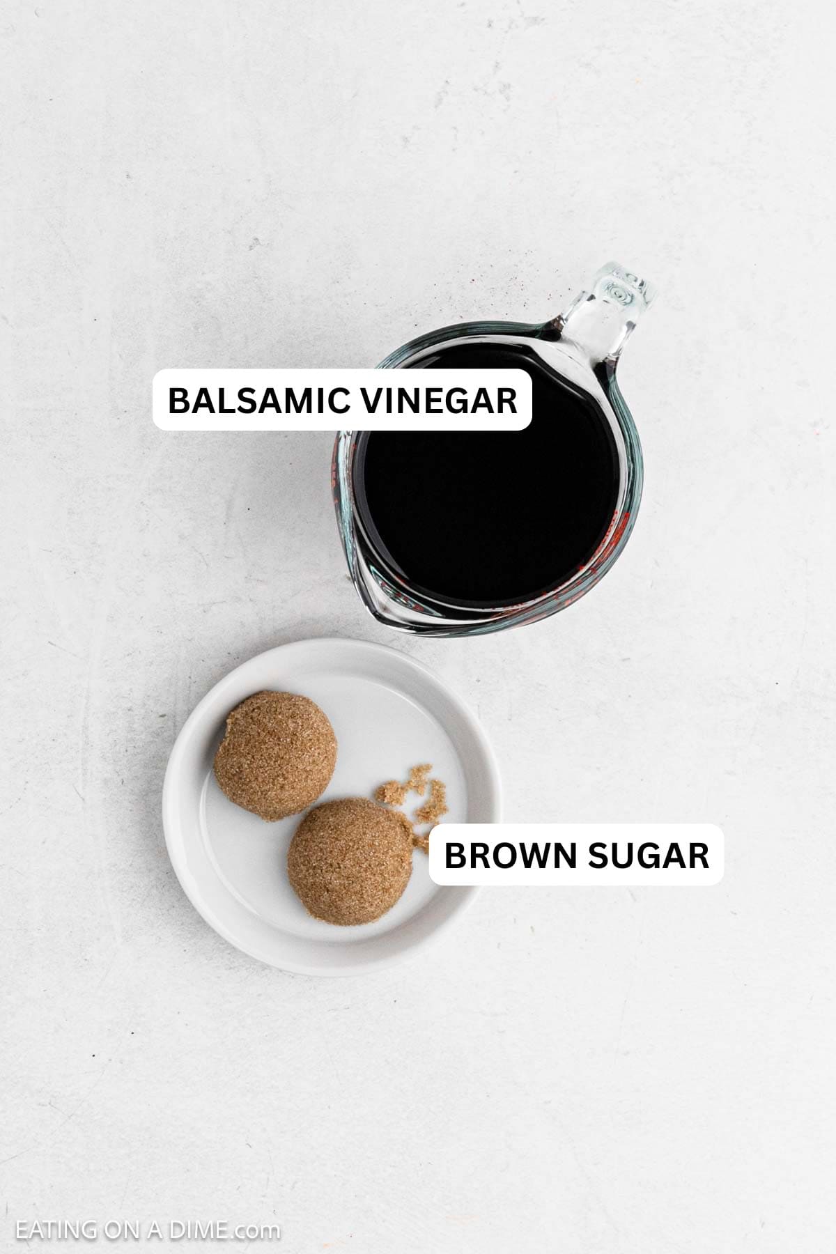 Ingredients needed for this recipe includes brown sugar and balsamic vinegar.